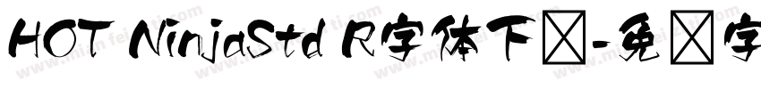 HOT NinjaStd R字体下载字体转换